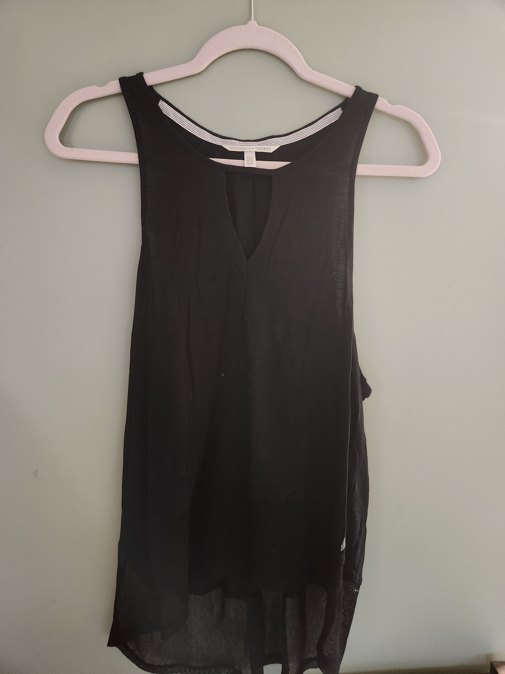 Victoria's Secret Black V-Neck Racerback Tank Top
